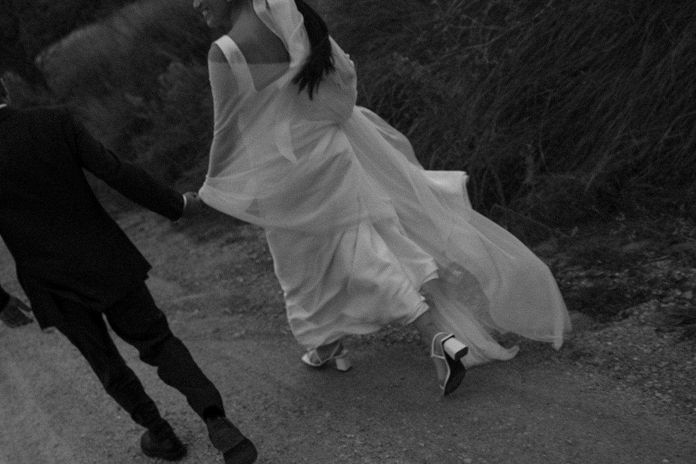 Custom bridal dress designed and tailored in Barcelona through LAGUILLOT's Atelier service, crafted for timeless elegance and personal expression