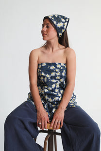 Pañuelo Lia Floral Denim