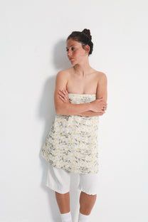 Vestido Bardot Floral Twill