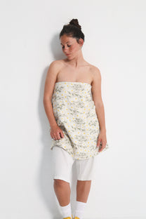Vestido Bardot Floral Twill