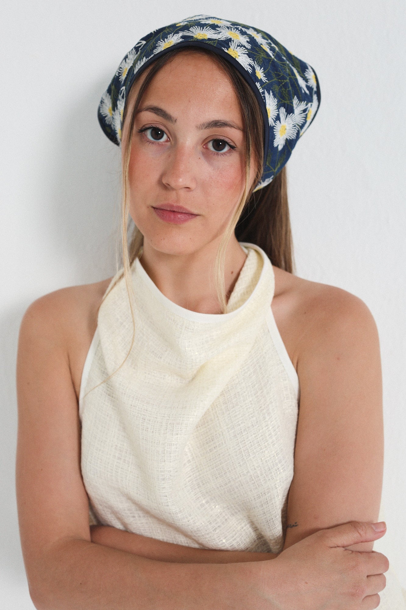 Pañuelo Lia Floral Denim