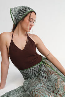 Pañuelo Lia Green Crochet