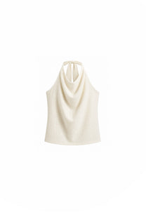 Top Ada Tweed Blanco