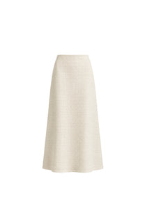 Iris White Tweed Skirt