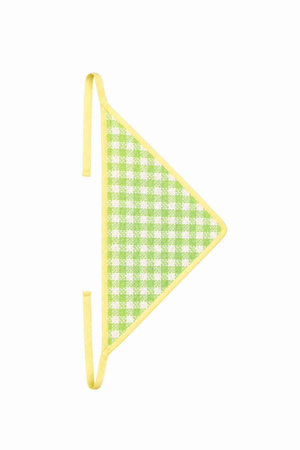 Lia Lime Checked Scarf