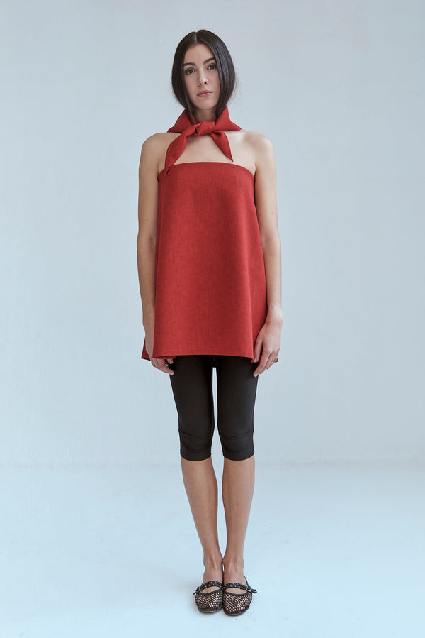 Bardot Coral Top